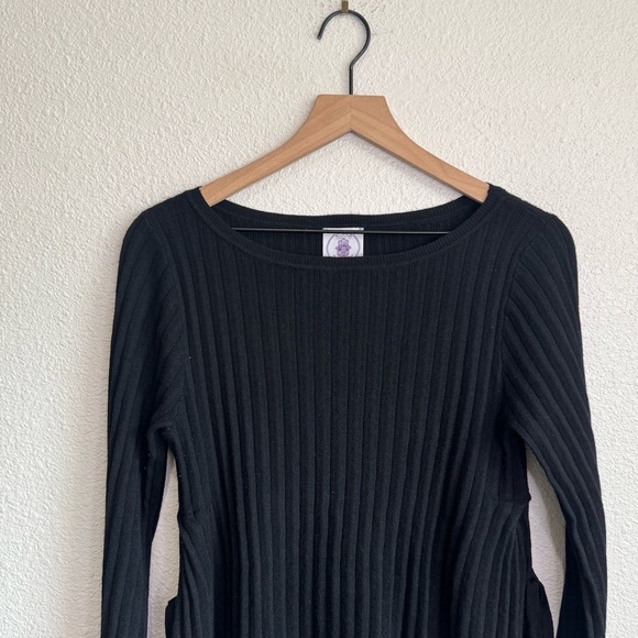 Muche Muchette Womens One Size Flared Sleeve Ribbed Boho Blouse Festival Grunge - Picture 2 of 10